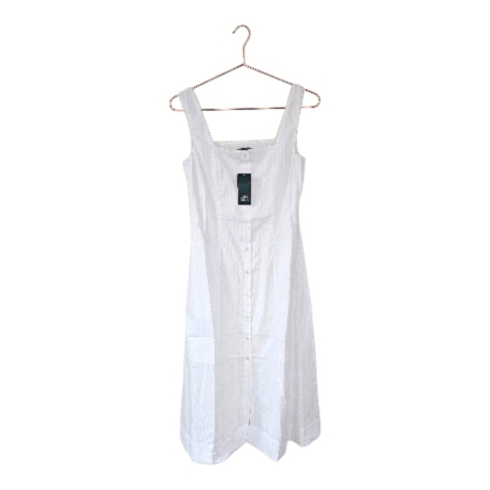 Wild Fable Fresh White Sleeveless Midi Dress with Pockets Small
